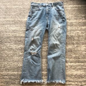 LOFT Highwaist Flare Crop Jeans